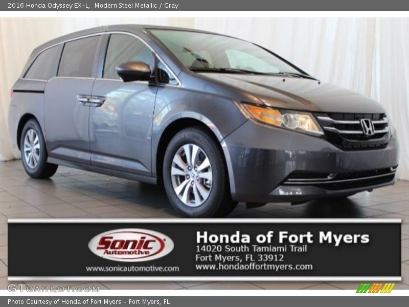 Modern Steel Metallic / Gray 2016 Honda Odyssey EX-L