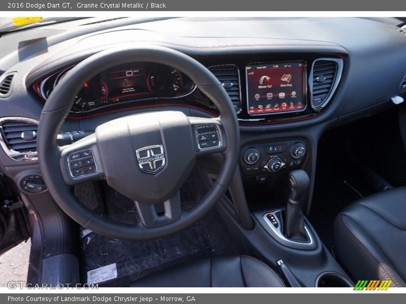 Granite Crystal Metallic / Black 2016 Dodge Dart GT