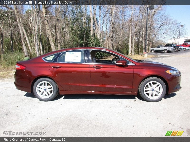 Bronze Fire Metallic / Dune 2016 Ford Fusion SE