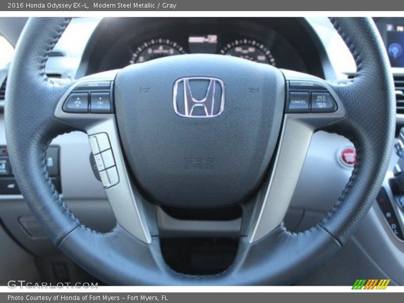 Modern Steel Metallic / Gray 2016 Honda Odyssey EX-L