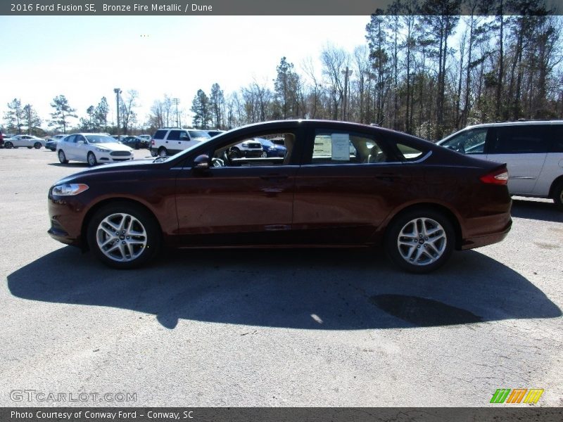 Bronze Fire Metallic / Dune 2016 Ford Fusion SE