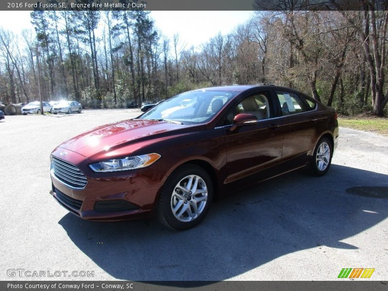 Bronze Fire Metallic / Dune 2016 Ford Fusion SE