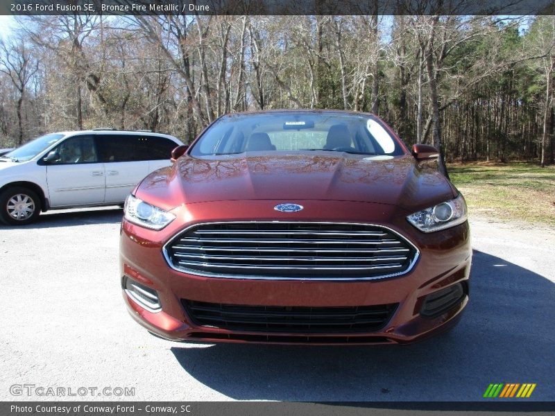 Bronze Fire Metallic / Dune 2016 Ford Fusion SE