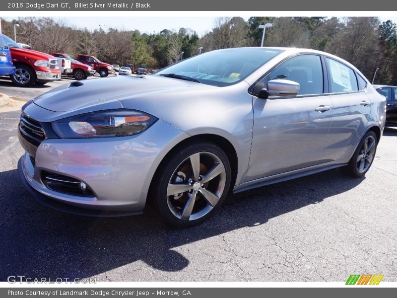Billet Silver Metallic / Black 2016 Dodge Dart GT