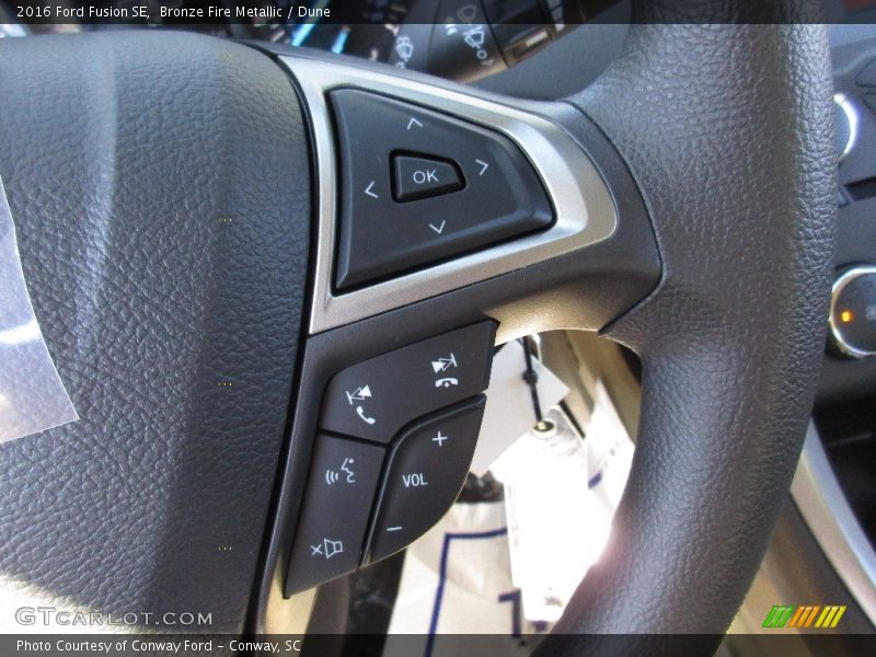 Bronze Fire Metallic / Dune 2016 Ford Fusion SE
