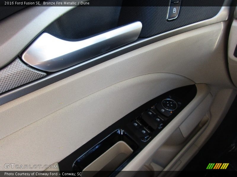 Bronze Fire Metallic / Dune 2016 Ford Fusion SE