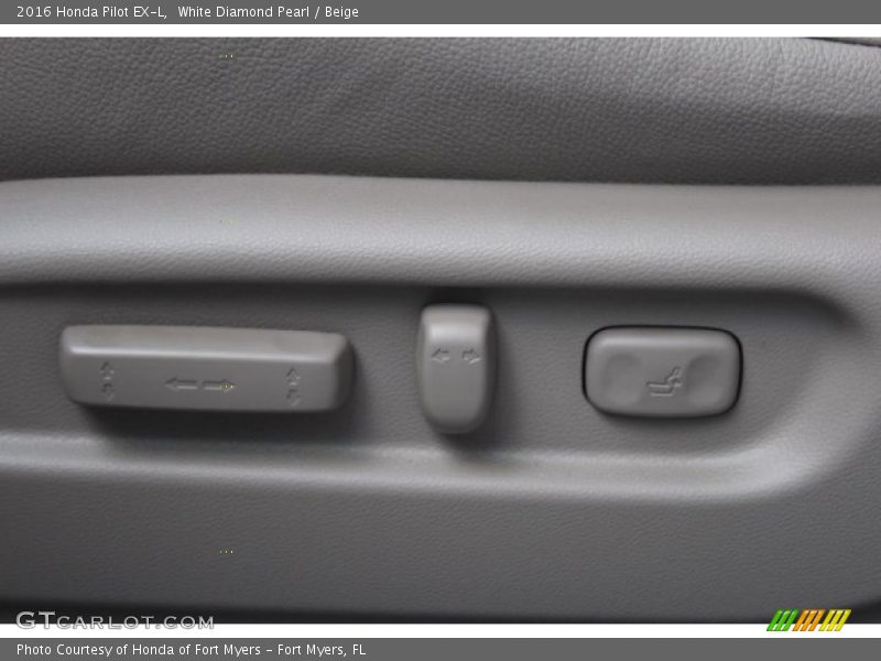 White Diamond Pearl / Beige 2016 Honda Pilot EX-L