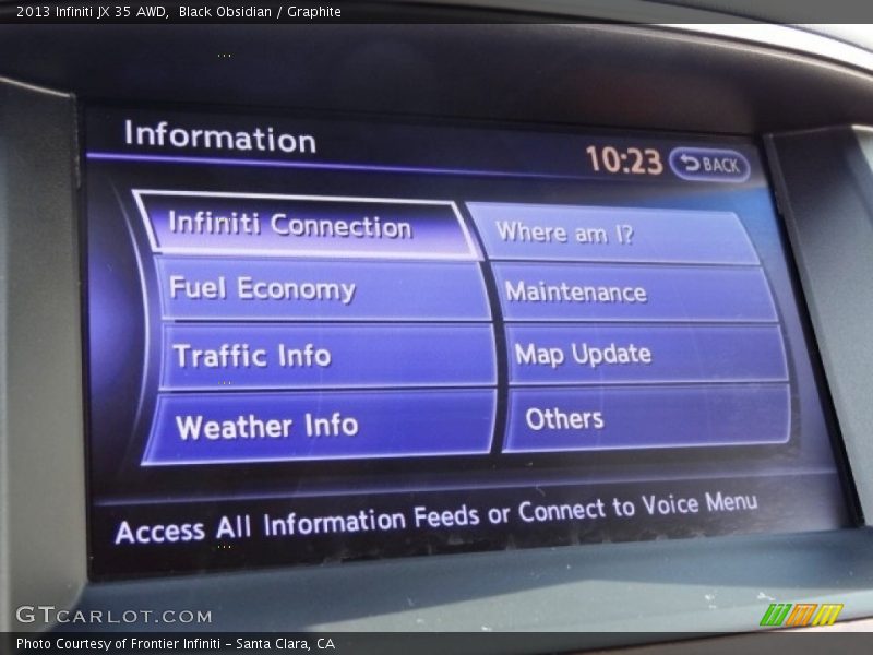 Black Obsidian / Graphite 2013 Infiniti JX 35 AWD