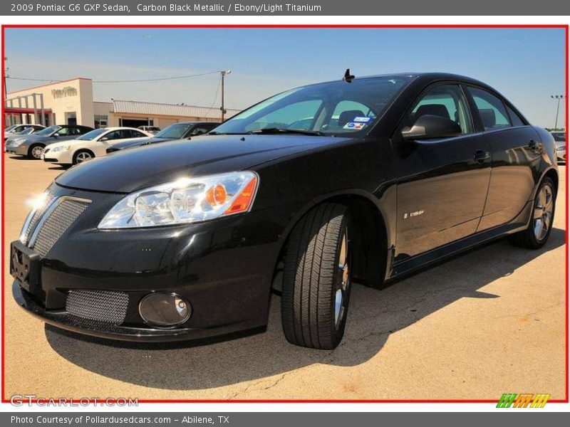 Carbon Black Metallic / Ebony/Light Titanium 2009 Pontiac G6 GXP Sedan