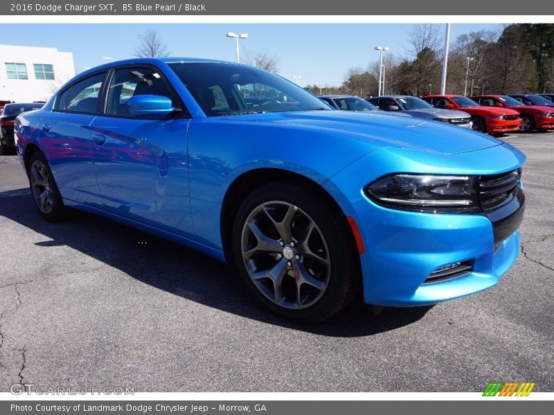 B5 Blue Pearl / Black 2016 Dodge Charger SXT