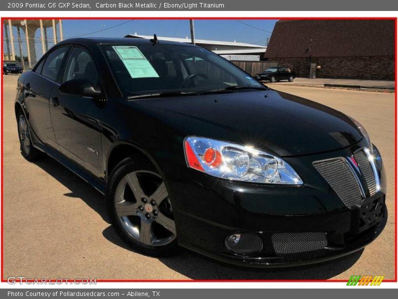 Carbon Black Metallic / Ebony/Light Titanium 2009 Pontiac G6 GXP Sedan