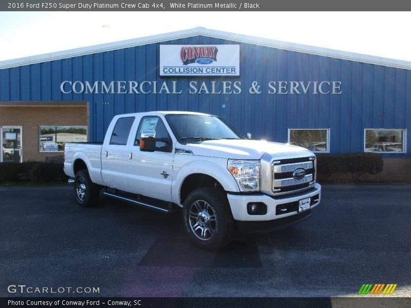 White Platinum Metallic / Black 2016 Ford F250 Super Duty Platinum Crew Cab 4x4