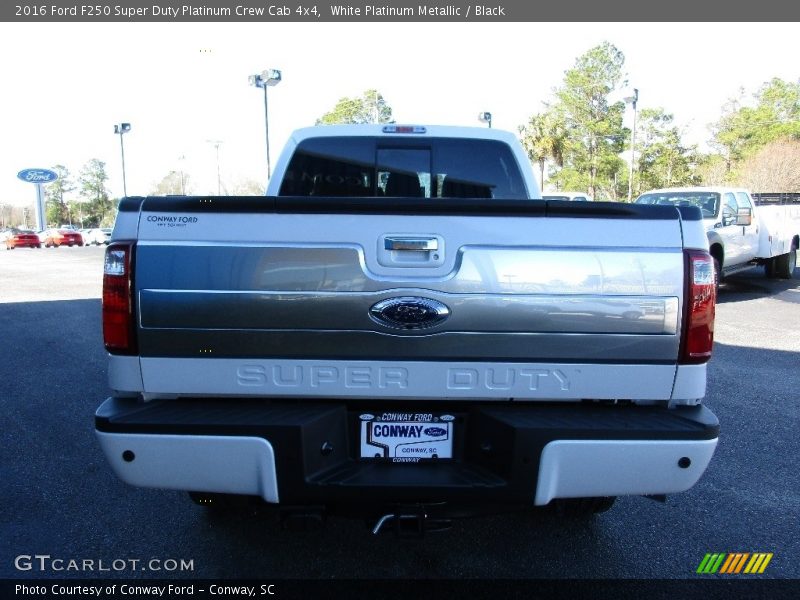 White Platinum Metallic / Black 2016 Ford F250 Super Duty Platinum Crew Cab 4x4