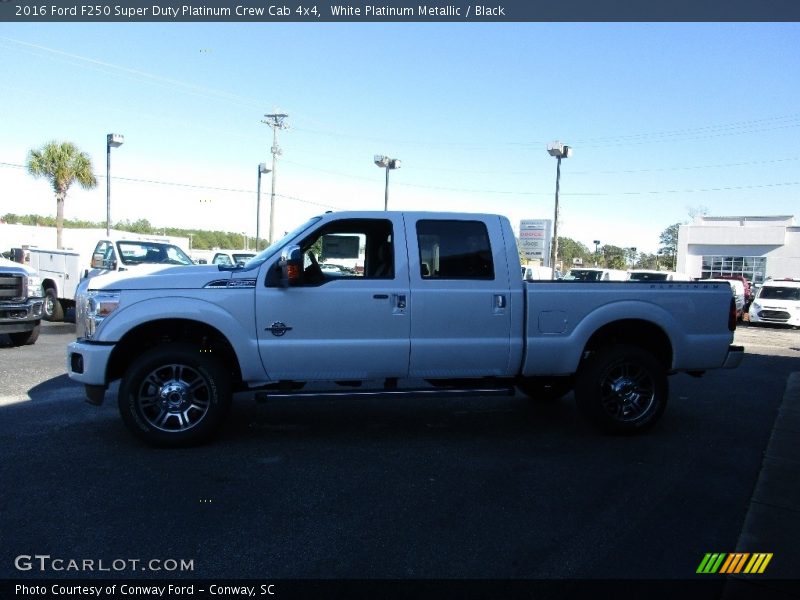 White Platinum Metallic / Black 2016 Ford F250 Super Duty Platinum Crew Cab 4x4