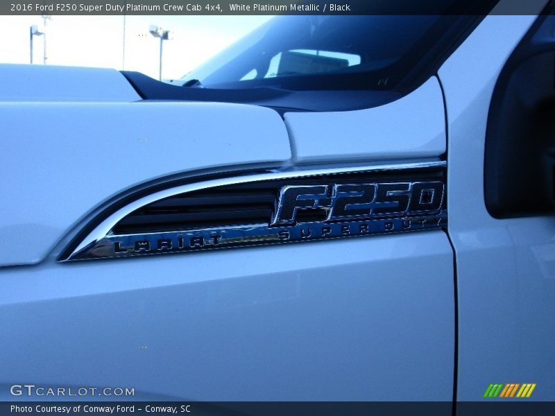 White Platinum Metallic / Black 2016 Ford F250 Super Duty Platinum Crew Cab 4x4