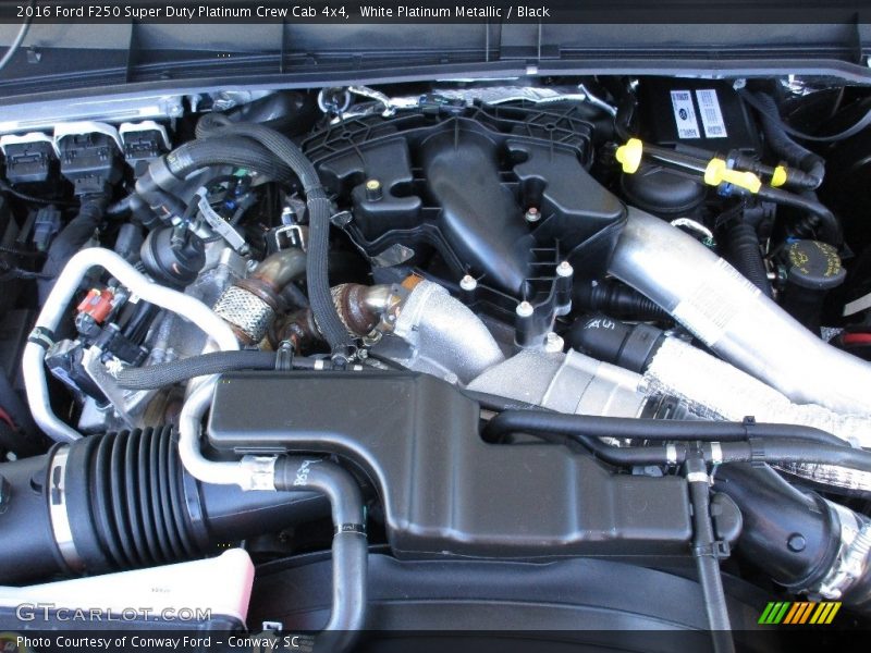White Platinum Metallic / Black 2016 Ford F250 Super Duty Platinum Crew Cab 4x4