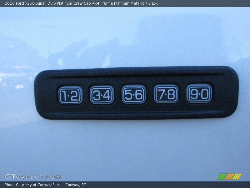 White Platinum Metallic / Black 2016 Ford F250 Super Duty Platinum Crew Cab 4x4