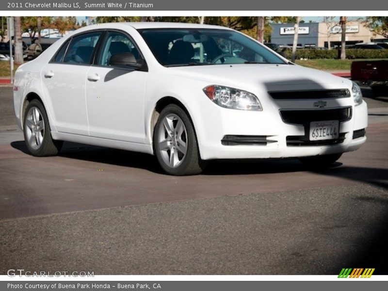 Summit White / Titanium 2011 Chevrolet Malibu LS