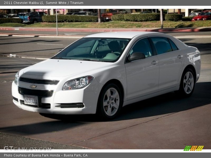 Summit White / Titanium 2011 Chevrolet Malibu LS