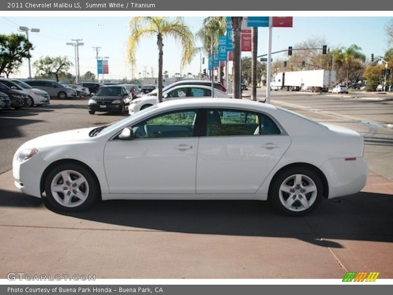 Summit White / Titanium 2011 Chevrolet Malibu LS