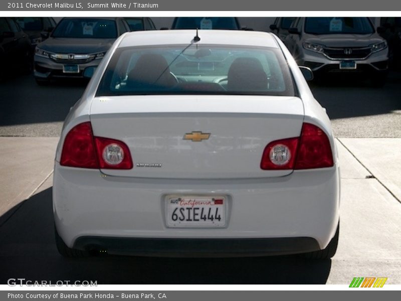 Summit White / Titanium 2011 Chevrolet Malibu LS