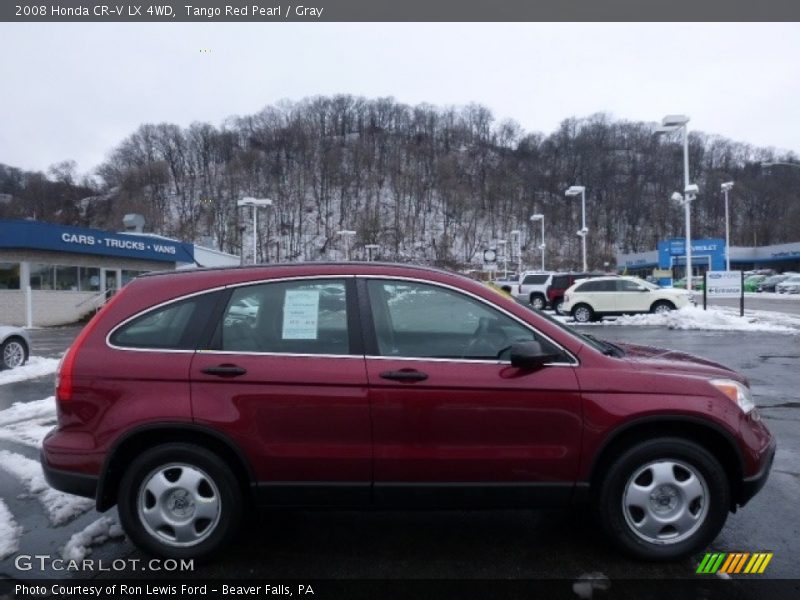 Tango Red Pearl / Gray 2008 Honda CR-V LX 4WD