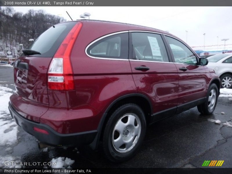 Tango Red Pearl / Gray 2008 Honda CR-V LX 4WD