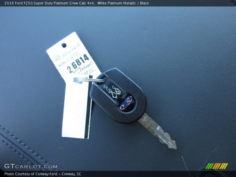 White Platinum Metallic / Black 2016 Ford F250 Super Duty Platinum Crew Cab 4x4