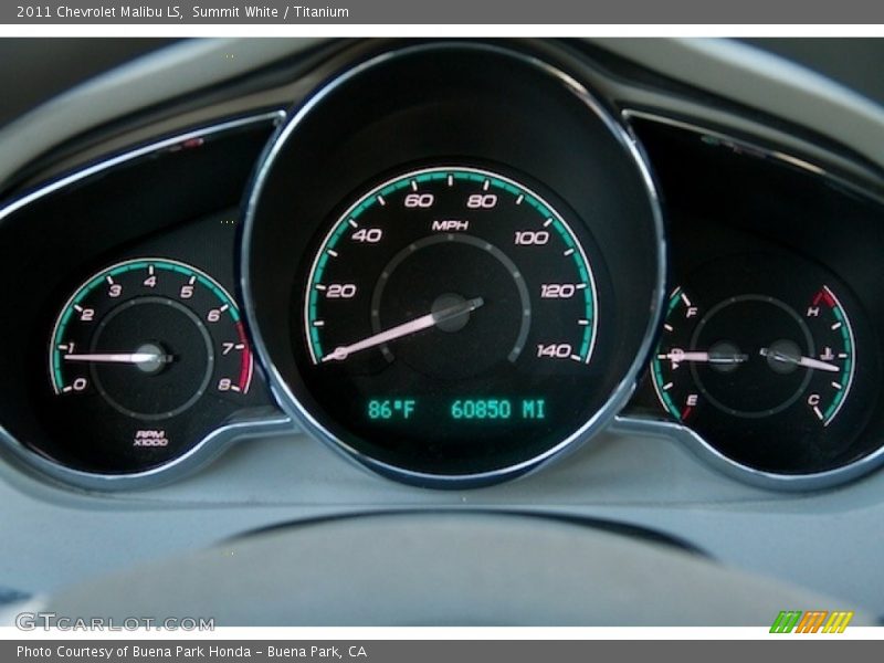 Summit White / Titanium 2011 Chevrolet Malibu LS