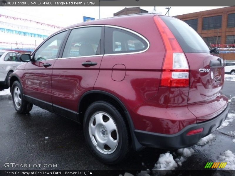 Tango Red Pearl / Gray 2008 Honda CR-V LX 4WD