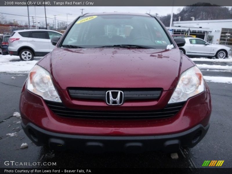 Tango Red Pearl / Gray 2008 Honda CR-V LX 4WD