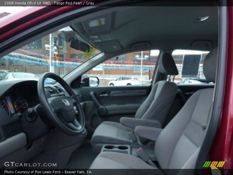 Tango Red Pearl / Gray 2008 Honda CR-V LX 4WD