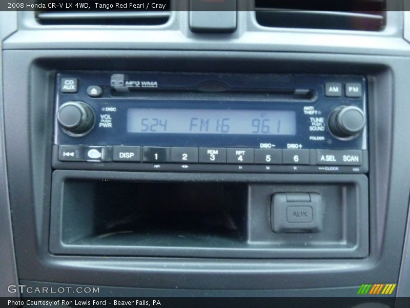 Tango Red Pearl / Gray 2008 Honda CR-V LX 4WD