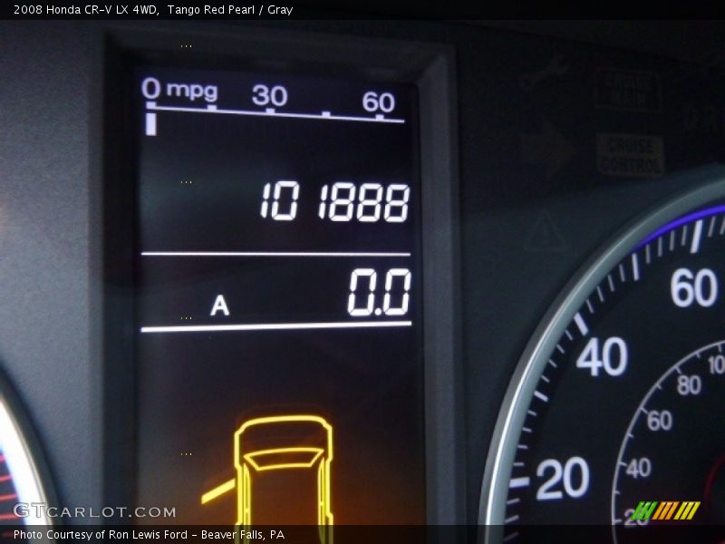 Tango Red Pearl / Gray 2008 Honda CR-V LX 4WD