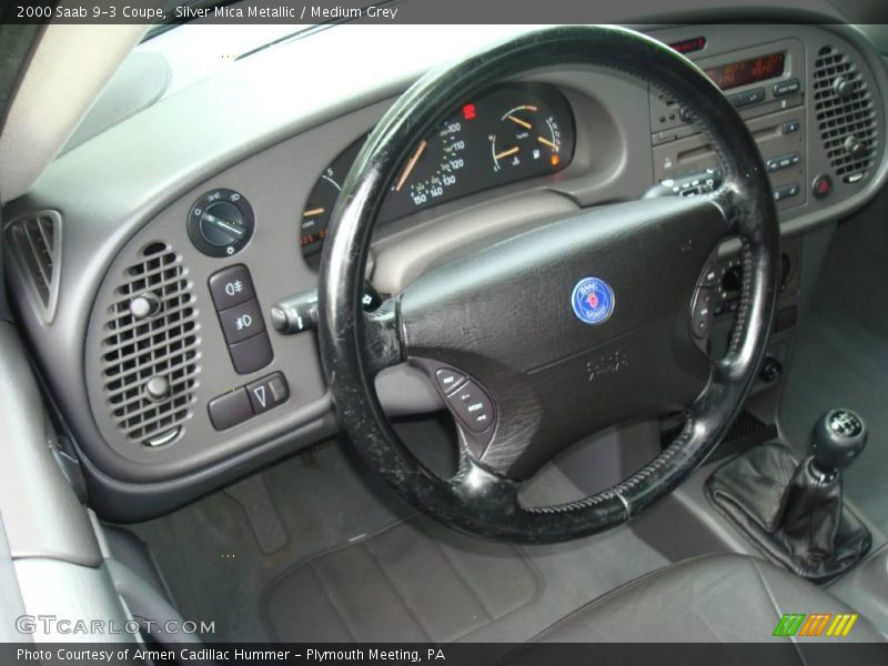 Silver Mica Metallic / Medium Grey 2000 Saab 9-3 Coupe