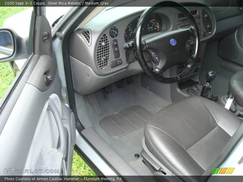 Silver Mica Metallic / Medium Grey 2000 Saab 9-3 Coupe