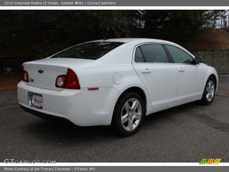 Summit White / Cocoa/Cashmere 2010 Chevrolet Malibu LS Sedan