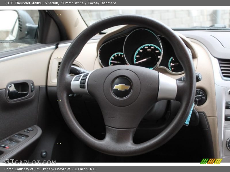 Summit White / Cocoa/Cashmere 2010 Chevrolet Malibu LS Sedan