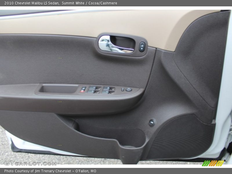 Summit White / Cocoa/Cashmere 2010 Chevrolet Malibu LS Sedan