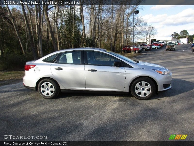 Ingot Silver / Charcoal Black 2016 Ford Focus S Sedan