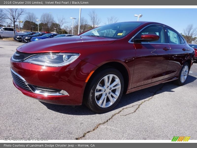 Velvet Red Pearl / Black/Linen 2016 Chrysler 200 Limited