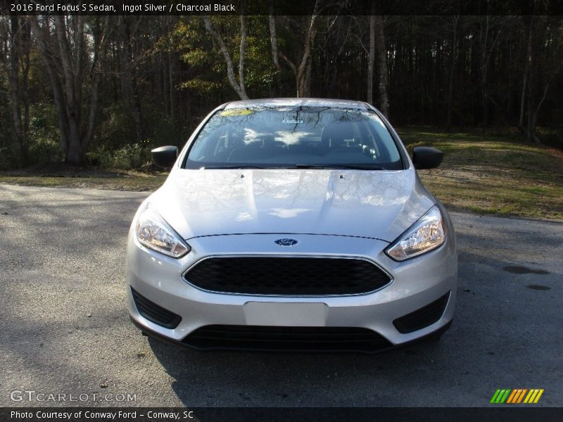 Ingot Silver / Charcoal Black 2016 Ford Focus S Sedan