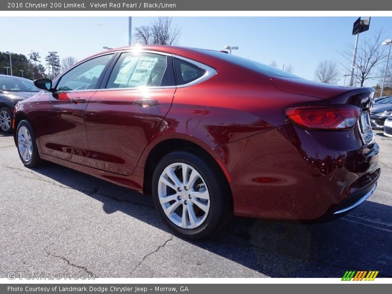 Velvet Red Pearl / Black/Linen 2016 Chrysler 200 Limited