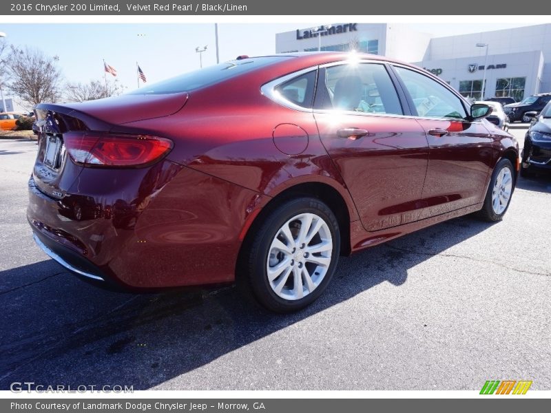 Velvet Red Pearl / Black/Linen 2016 Chrysler 200 Limited