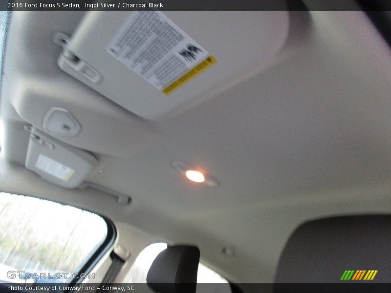 Ingot Silver / Charcoal Black 2016 Ford Focus S Sedan