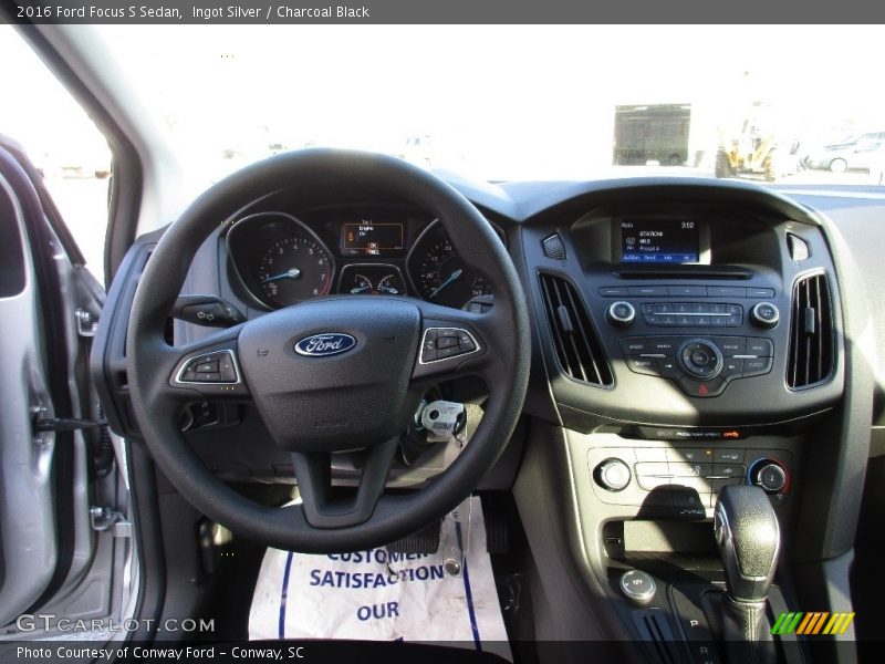 Ingot Silver / Charcoal Black 2016 Ford Focus S Sedan