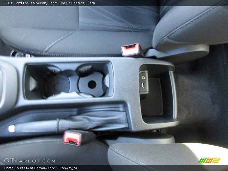 Ingot Silver / Charcoal Black 2016 Ford Focus S Sedan