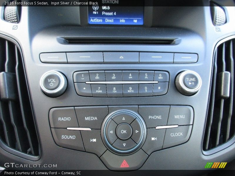 Ingot Silver / Charcoal Black 2016 Ford Focus S Sedan