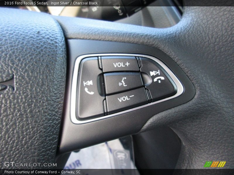 Ingot Silver / Charcoal Black 2016 Ford Focus S Sedan