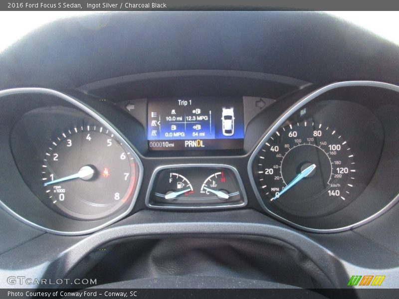 Ingot Silver / Charcoal Black 2016 Ford Focus S Sedan